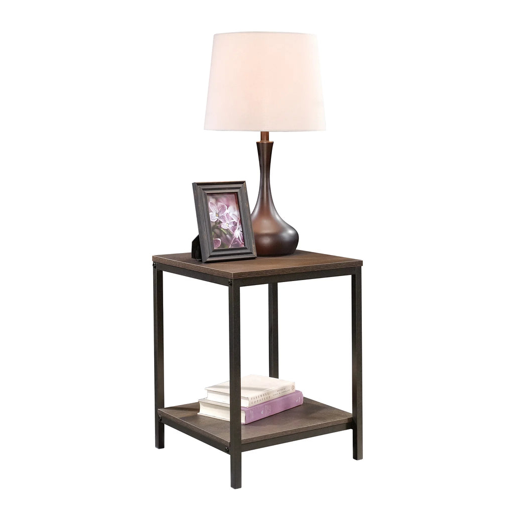 Smoked Oak Finish Side Table X855432