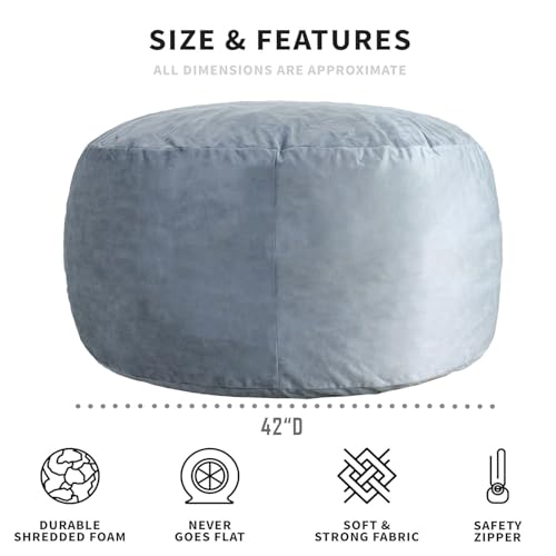 Velvet Memory Foam Bean Bag Chair Q346159