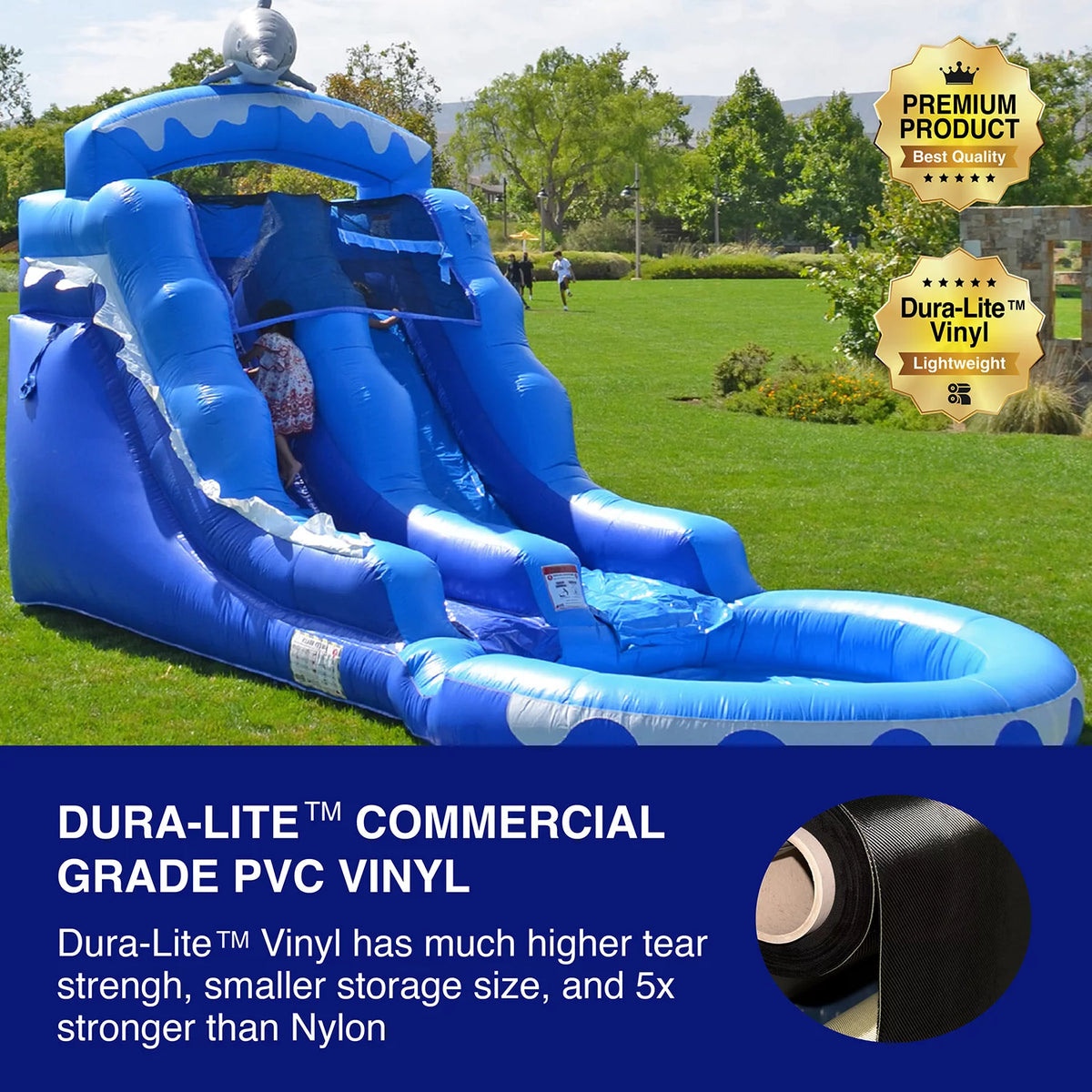 Dolphin Commercial Grade Water Slide with Pool E151992