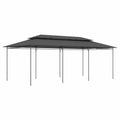 Party Tent Outdoor Gazebo Steel Frame Canopy Anthracite 236.2 x 117.3 x 106.3 Inches P558416