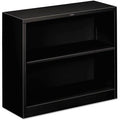 2 Shelf Metal Bookcase in Black I686