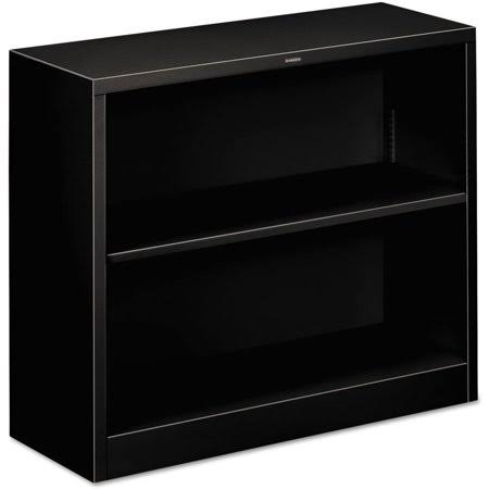 2 Shelf Metal Bookcase in Black I686