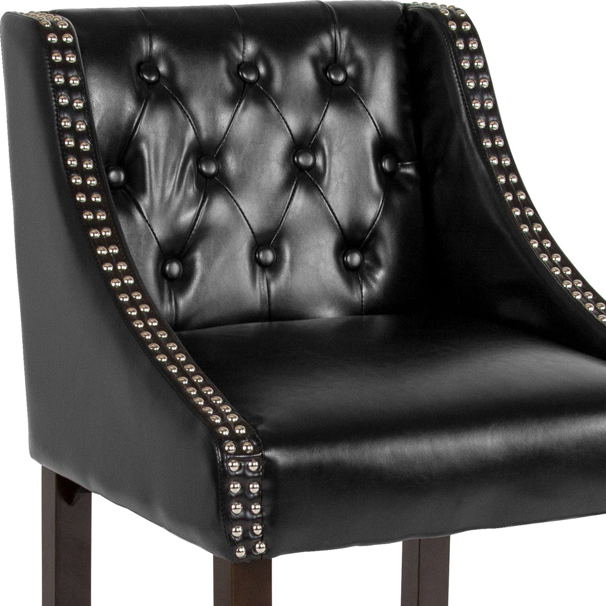 Black Leather Counter Height Stool B56354