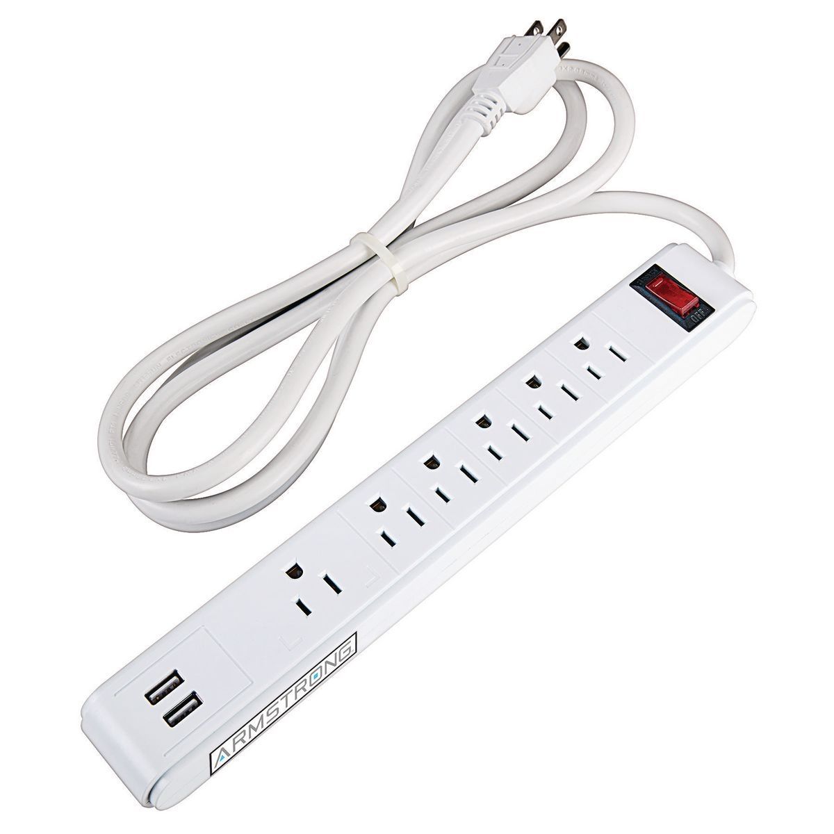 6-Outlet 2 USB Power Strip A386