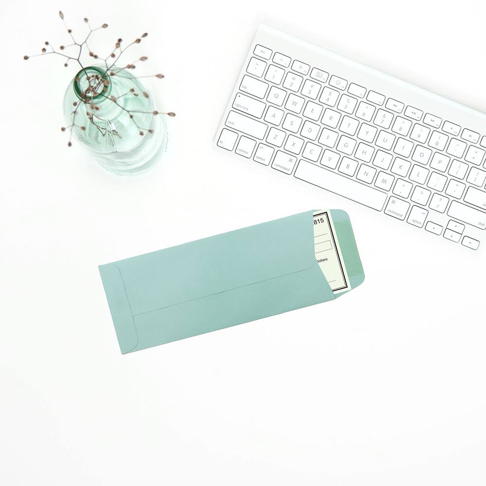 Aqua Blue #10 Policy Envelopes, 1000/Carton I367251