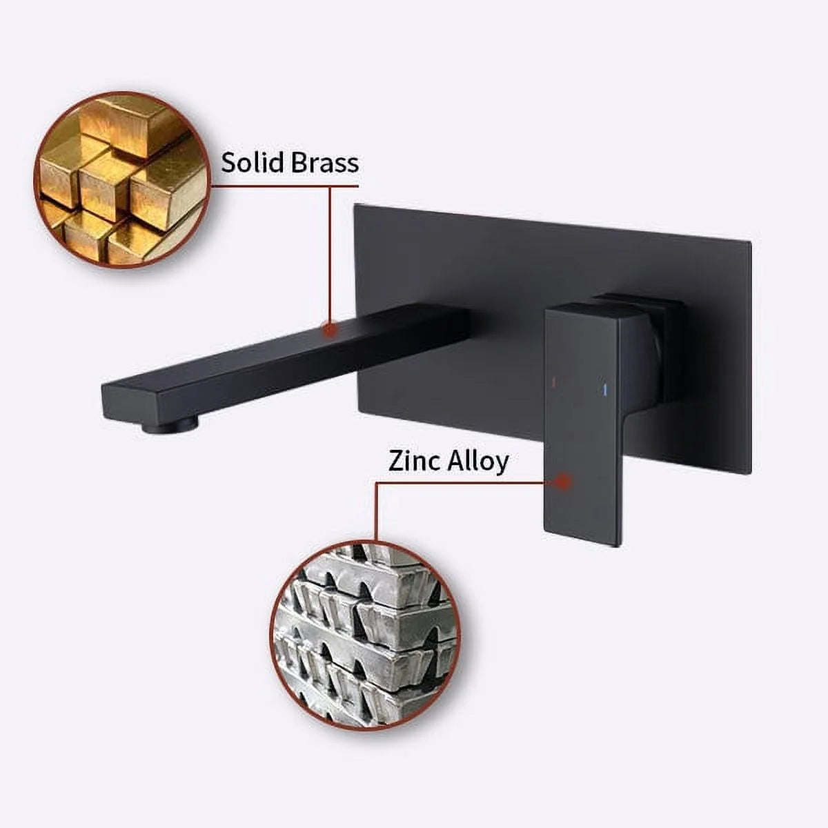 Matte Black Wall Mount Faucet Z284
