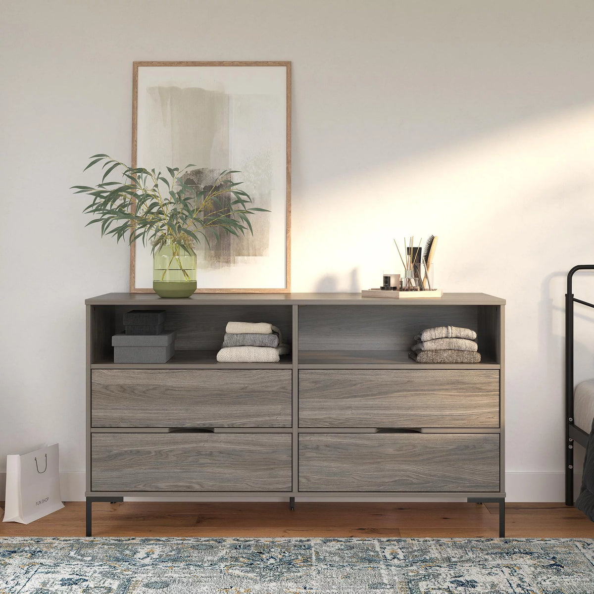 Weathered Oak Wide Dresser P344341