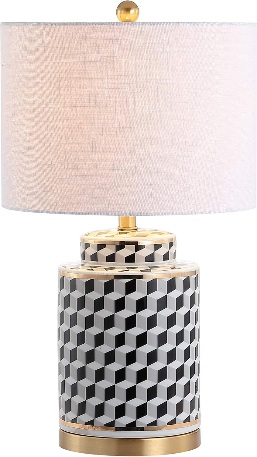 Black/White Ceramic/Metal LED Table Lamp N590296