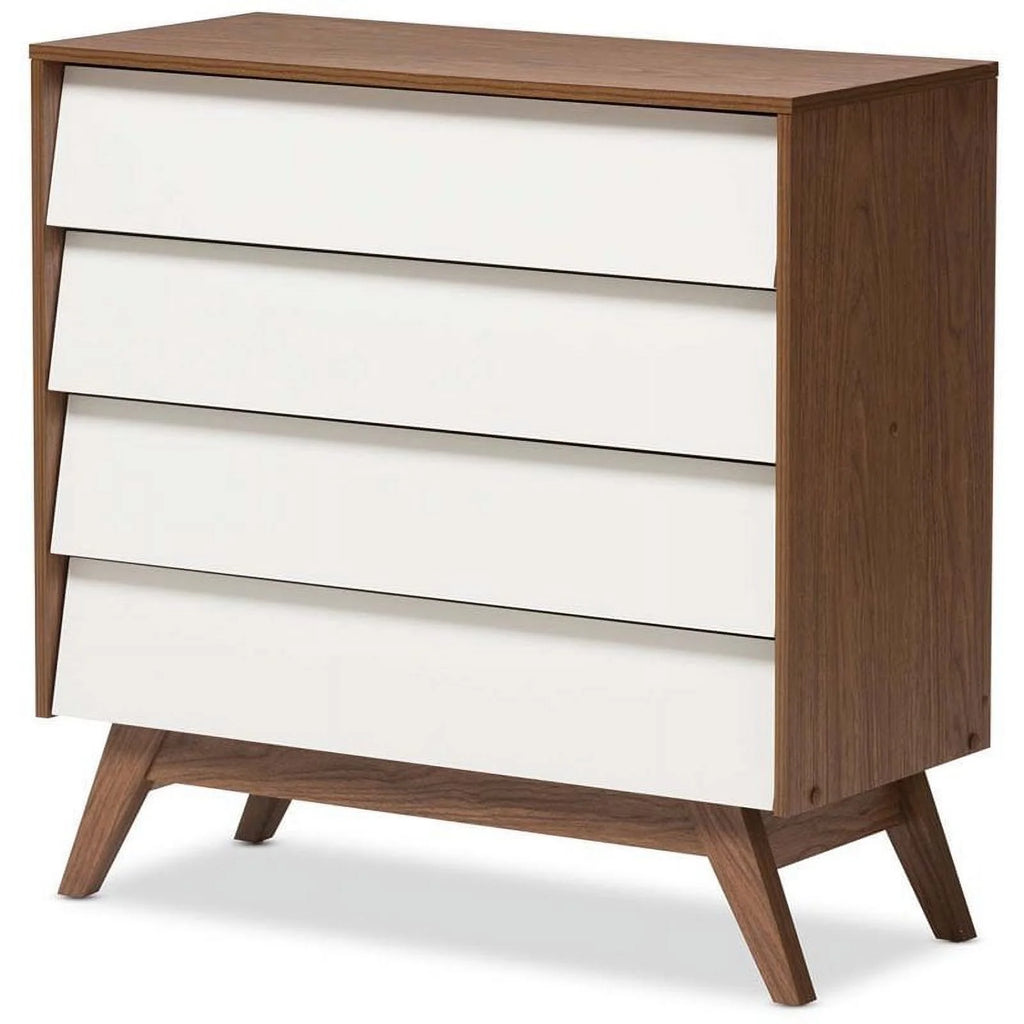 4 Piece 4 Drawer Chest 6 Drawer Dresser and 2 Nightstands Z4678