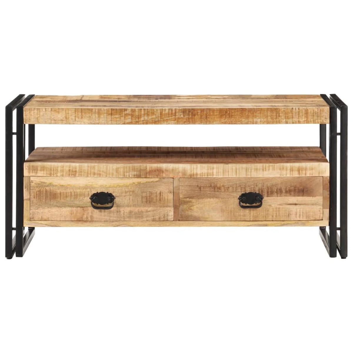 Wooden Coffee Table with Storage Shelf and 2 Drawers Y2347