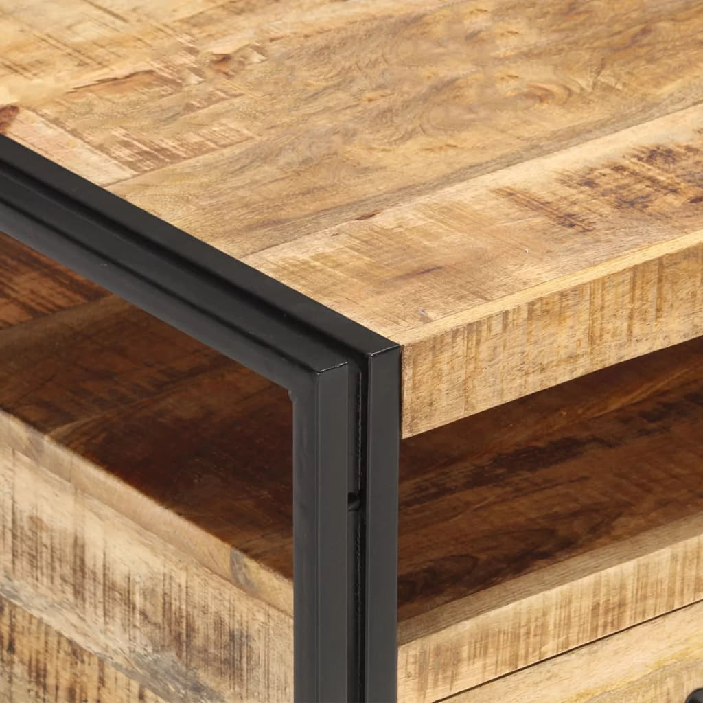 Wooden Coffee Table with Storage Shelf and 2 Drawers Y2347