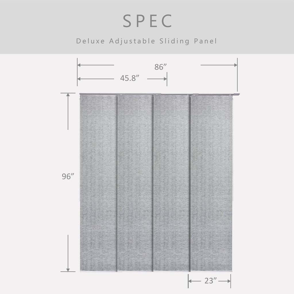 Adjustable Sliding Window Panel Track with 23 in. Slates C149