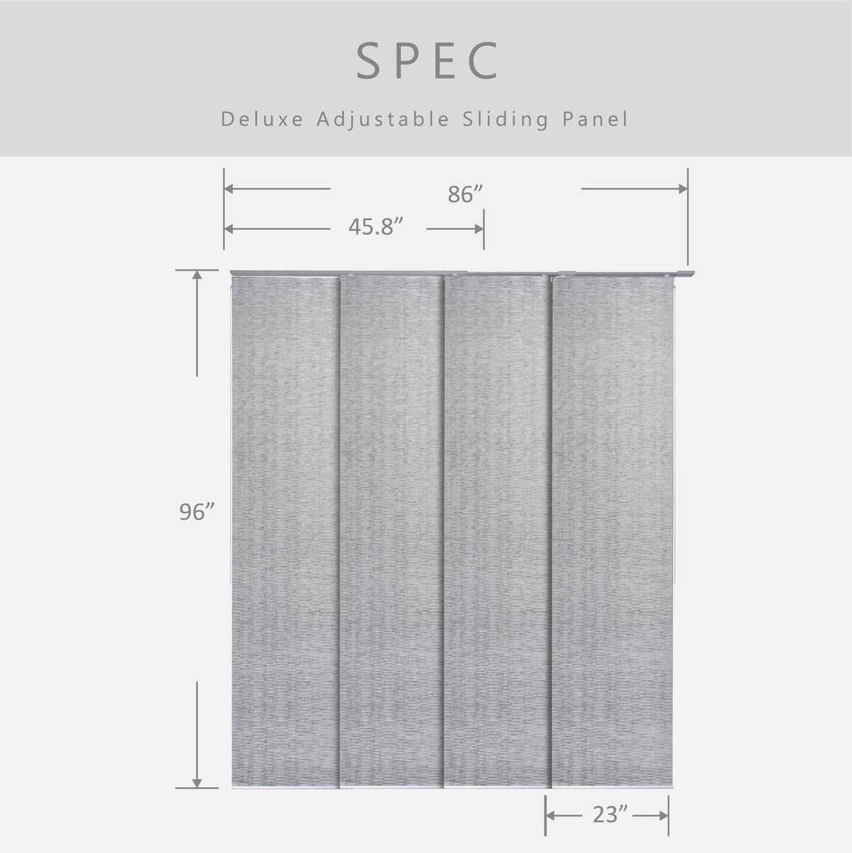 Adjustable Sliding Window Panel Track with 23 in. Slates C149