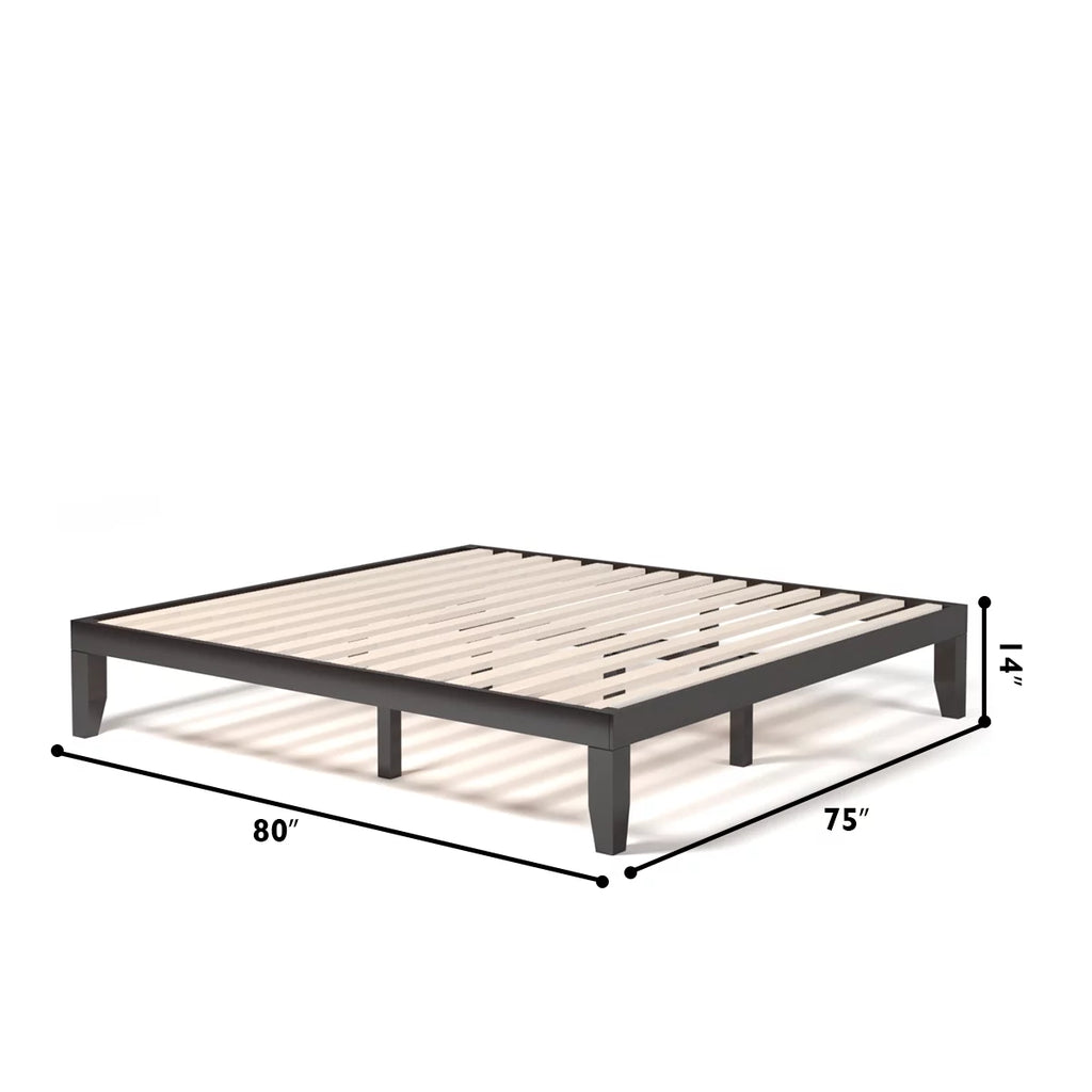 King Size 14'' Wooden Bed Frame H876