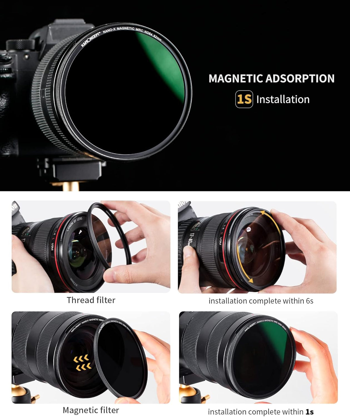 49mm ND64 Lens Filter Pack of 2 Q16185