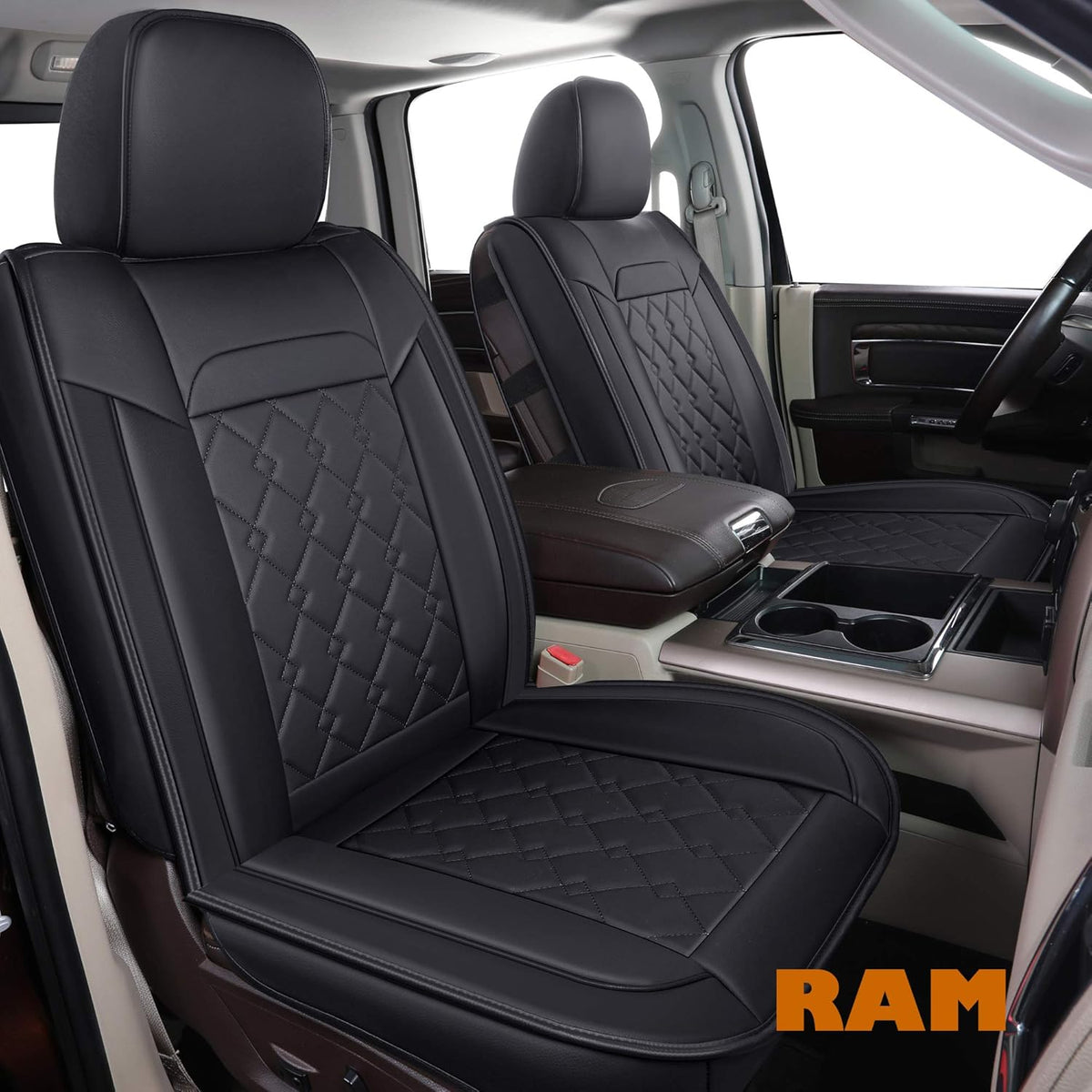Black 2 pcs Ram Seat Covers K614204