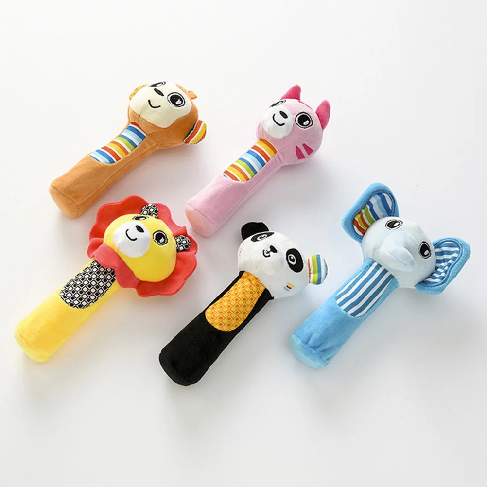 Panda Cartoon Animal Plush Wrist Rattles Hand Bells for Babies J145