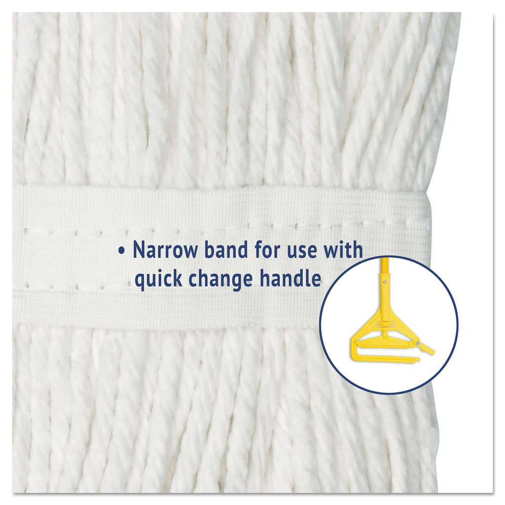 White Cotton Cut-End Wet Mop Heads 24oz 12/Carton T302