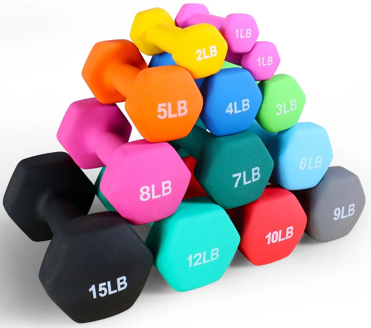 1 lbs Pair Vinyl Coated Dumbbells B4798