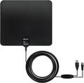 HD Digital TV Antenna with Built-in Signal Booster and 16.5 Feet Coaxial Cable, Pack of 2 E89815