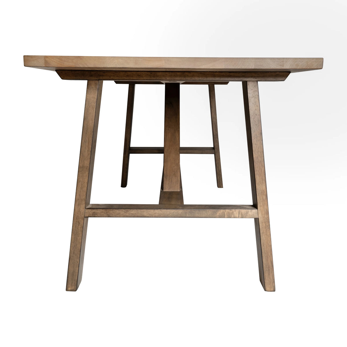 Solid Wood Farmhouse Coffee Table in Rustic Brown C11419