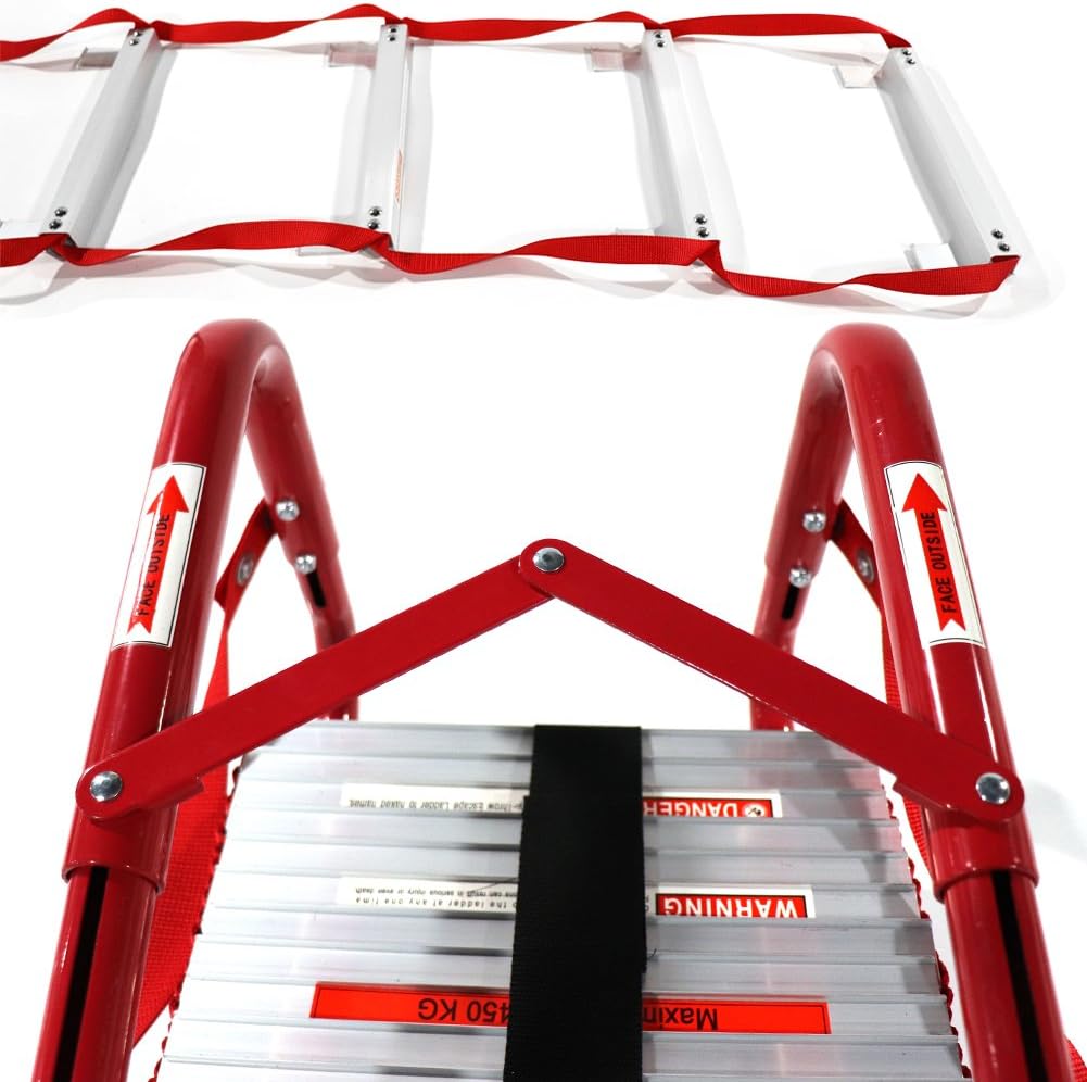 15 Foot 2 Story Emergency Escape Ladder with Wide Steps M956