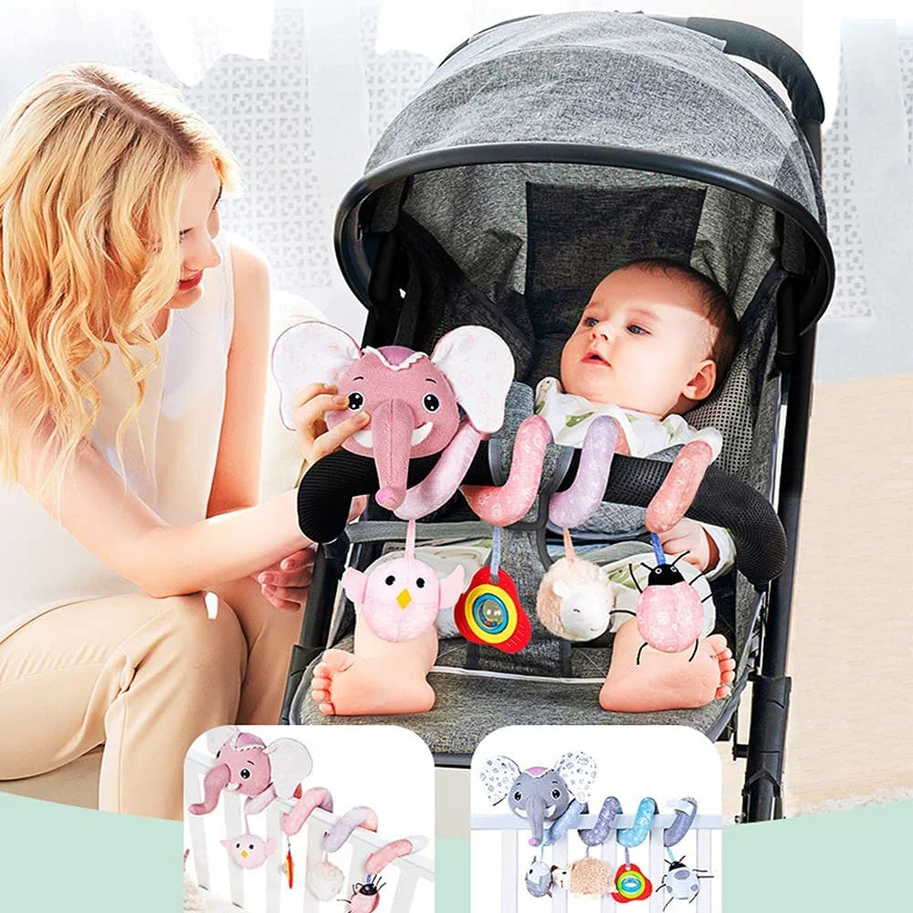 Musical Owl Rattle Sheep Beep Ladybug Squeaker Baby Car Seat Toys M454580
