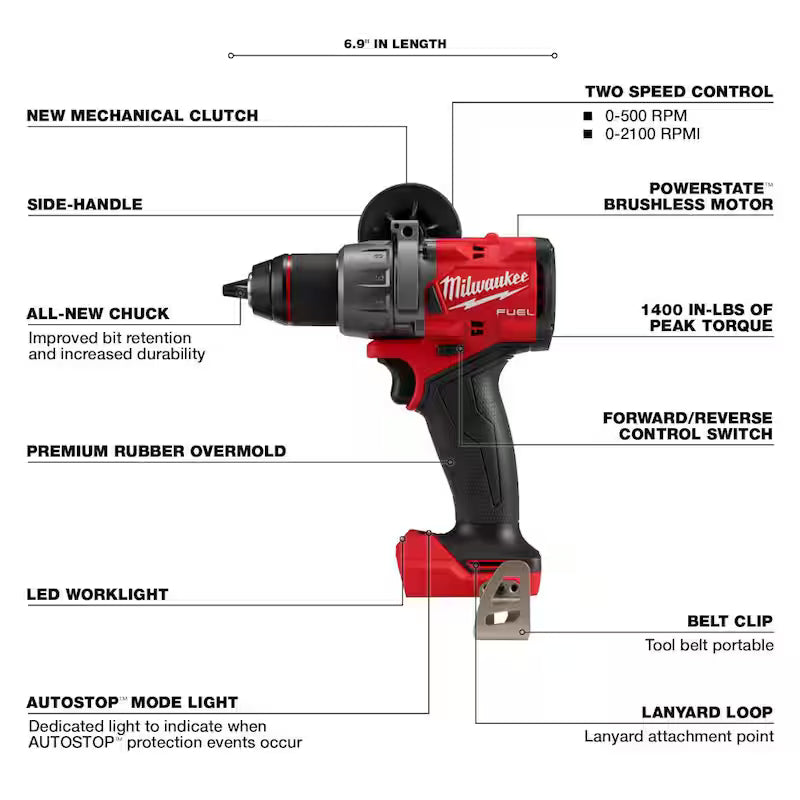 18-Volt Lithium-Ion Brushless Cordless Hammer Drill Impact Driver W6793