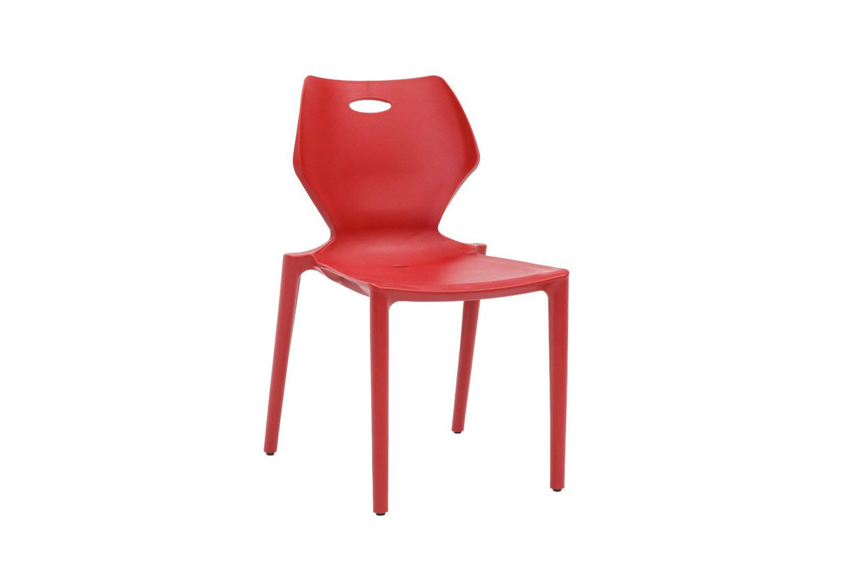 Red Plastic Stack Chair, Pkg Qty 2 N5295