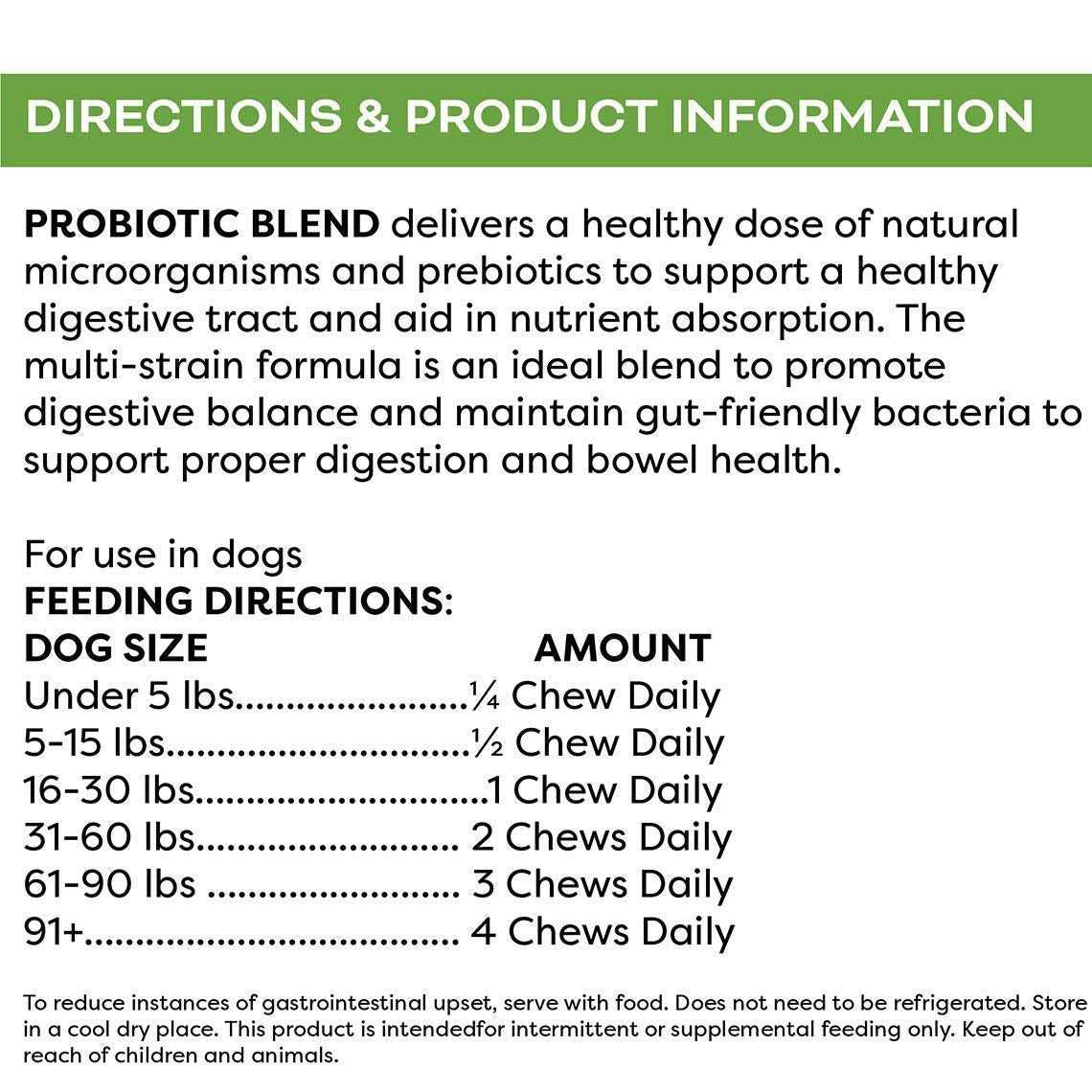 Probiotic Blend Digestive Support Soft Dog Chews N79068
