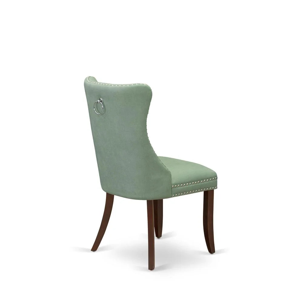 Willow Green faux leather Upholstered Dining Chairs, Set of 2 A719