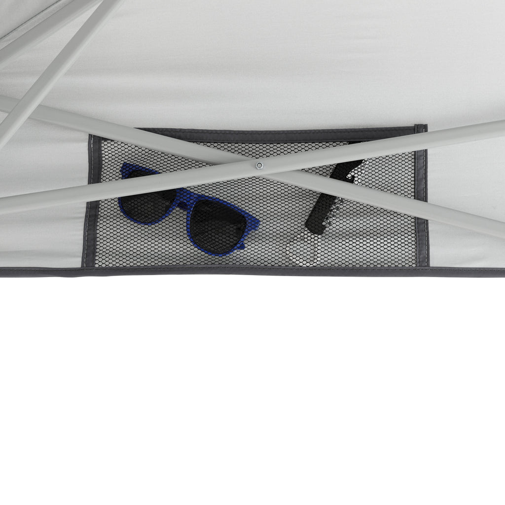 6 x 4 Ft Pop Up Instant Tent Canopy with Half Sun Shade, Gray C47583