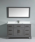 60 in. Gray Sink Vanity & Mirror E933