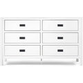 White 6-Drawer Solid Wood Dresser F488445