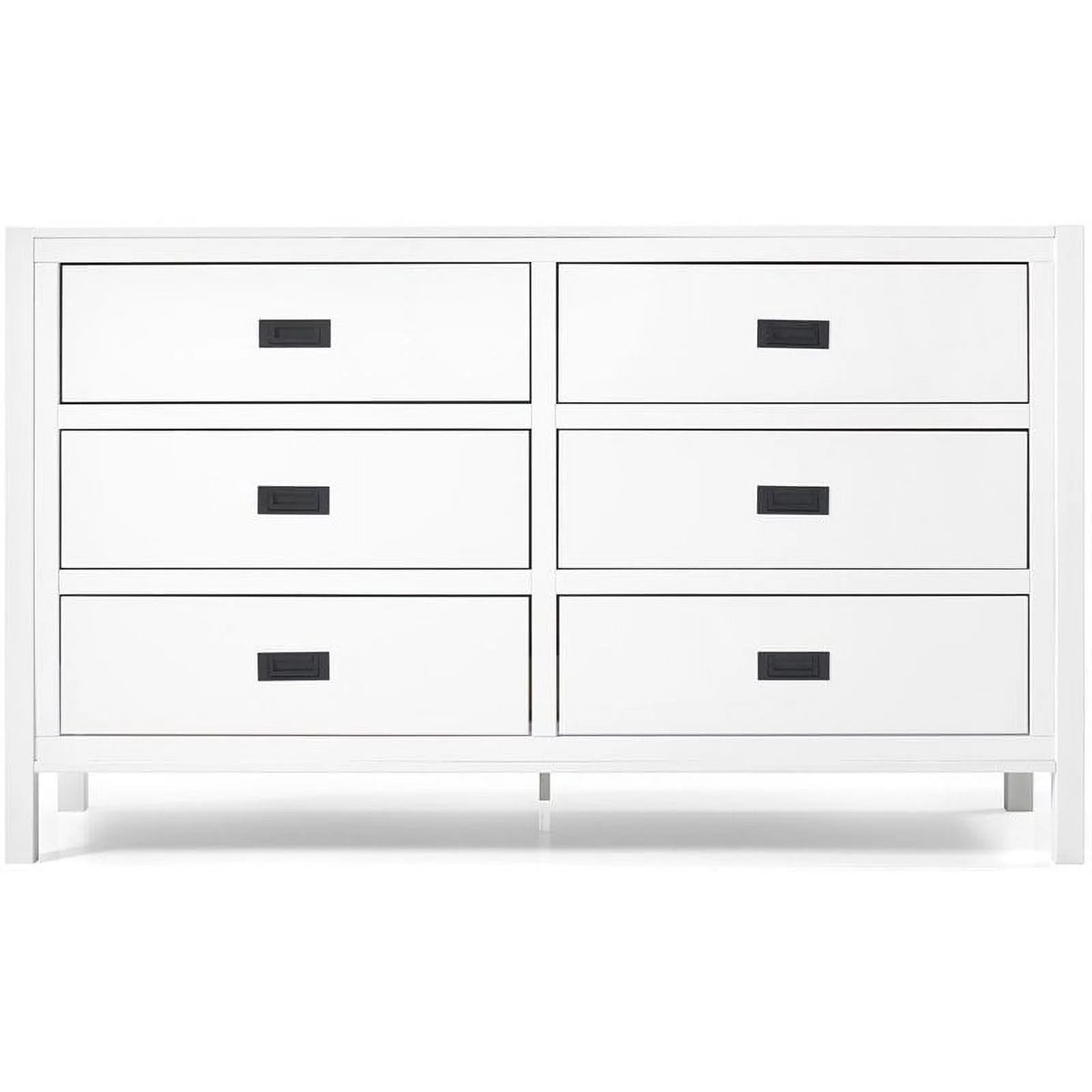 White 6-Drawer Solid Wood Dresser F488445