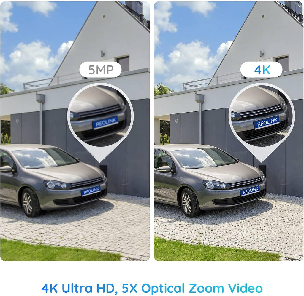 4K IP PoE Security Camera with 5X Optical Zoom and Color Night Vision B180