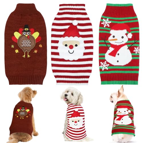 3 Pack Dog Christmas Sweater V8466