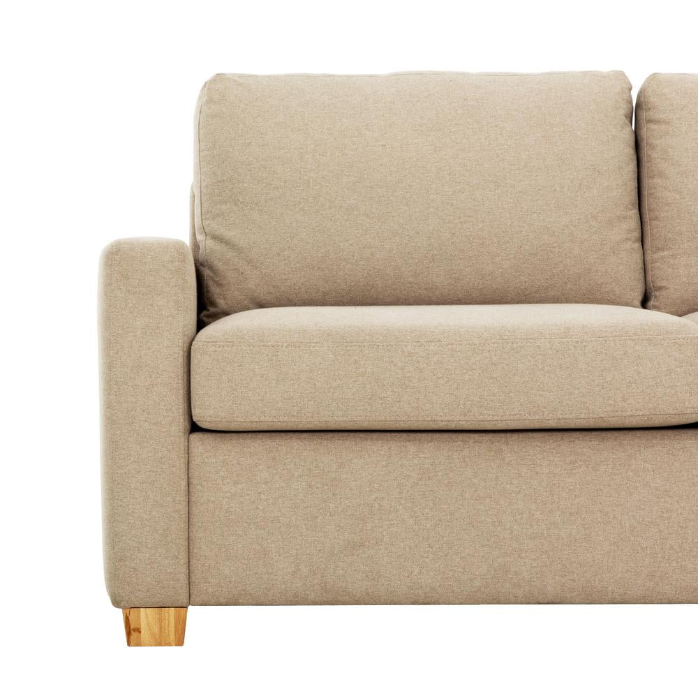 Beige Convertible Full Sleeper Sofa with USB Port K73354