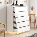 Black 5 Drawer Dresser with LED Light E970518