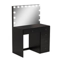 Black Makeup Vanity Table with 5 Drawers I28364