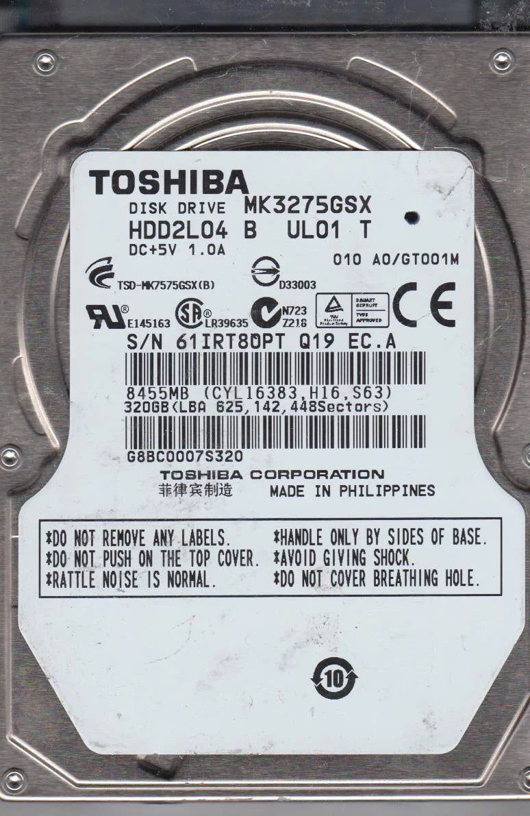 320GB SATA 2.5 Hard Drive A880650
