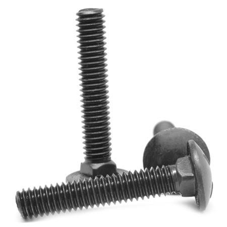 3/8-16 x 4 (FT) Coarse Thread Grade 8 Carriage Bolt Alloy Steel Thermal Black Oxide Pk 50 W36173