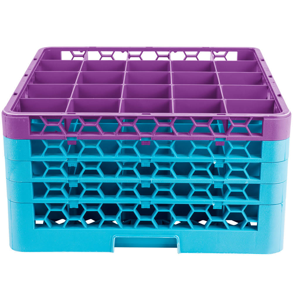 25 Compartment Lavender Glass Rack with 4 Extenders L52810