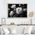 Grey Rose Framed Canvas Art Print 32 in. wide x 24 in. high F59806