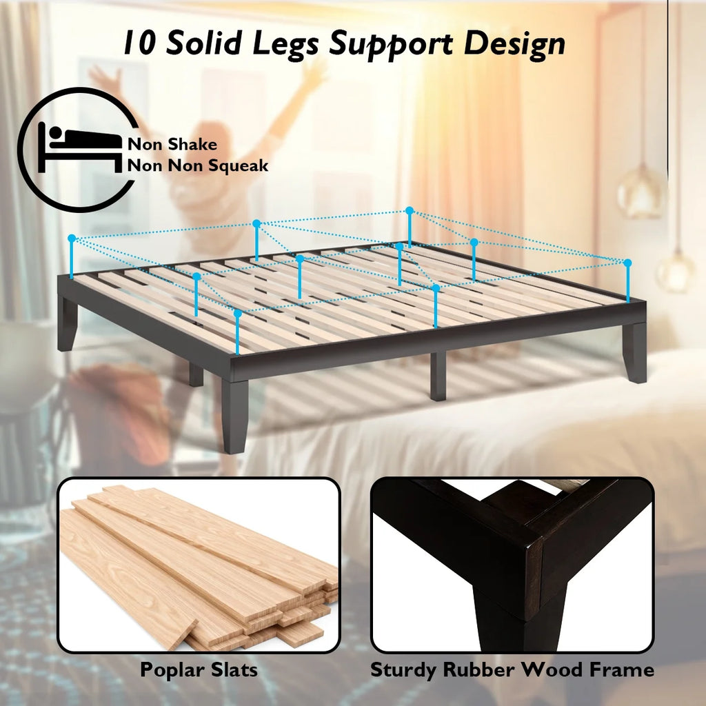 King Size 14'' Wooden Bed Frame H876