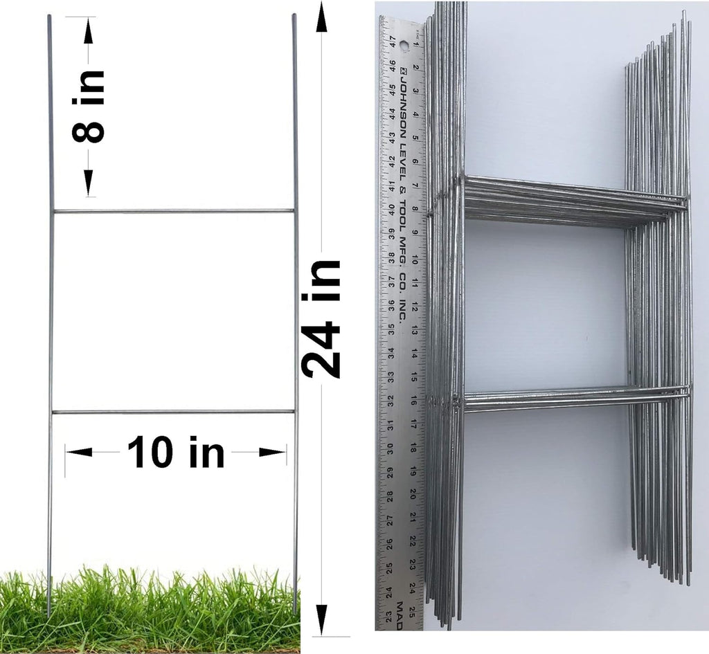 24'' Double H-Frame Metal Sign Stake, Pkg of 50 Pcs X1643
